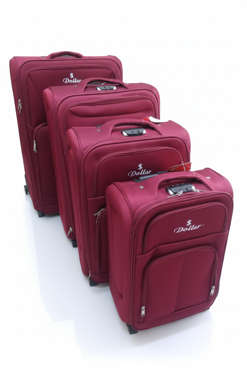 Dollar Luggage Set - Burgundy Clean