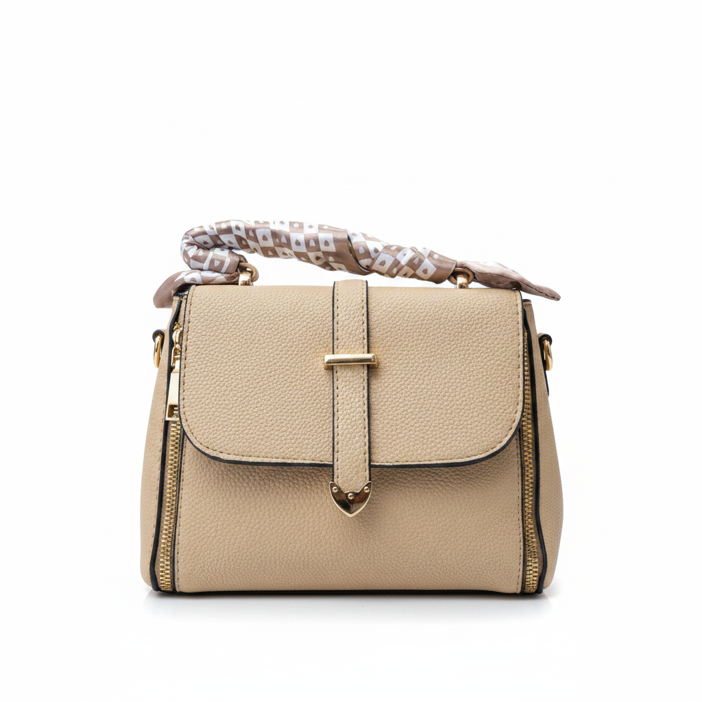 Cream Satchel - Clean Background
