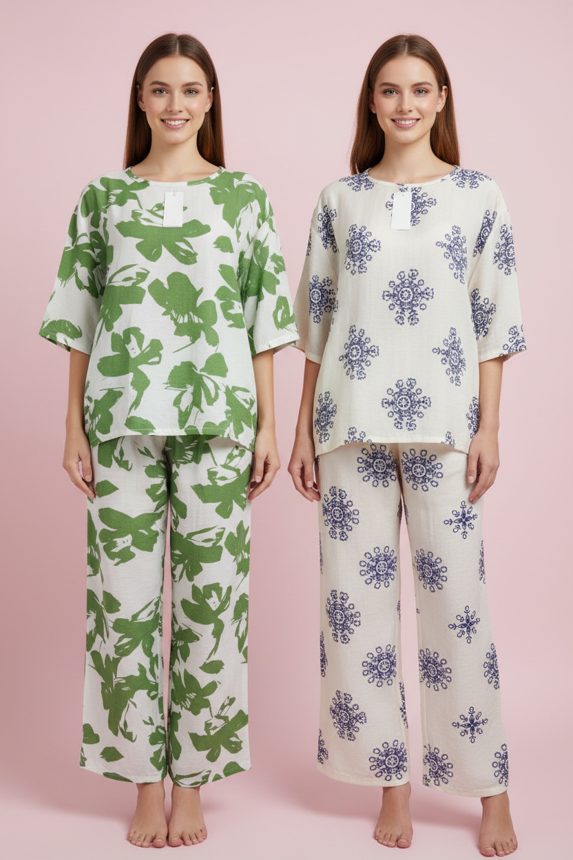 Floral Lounge Sets - Elegant with Models