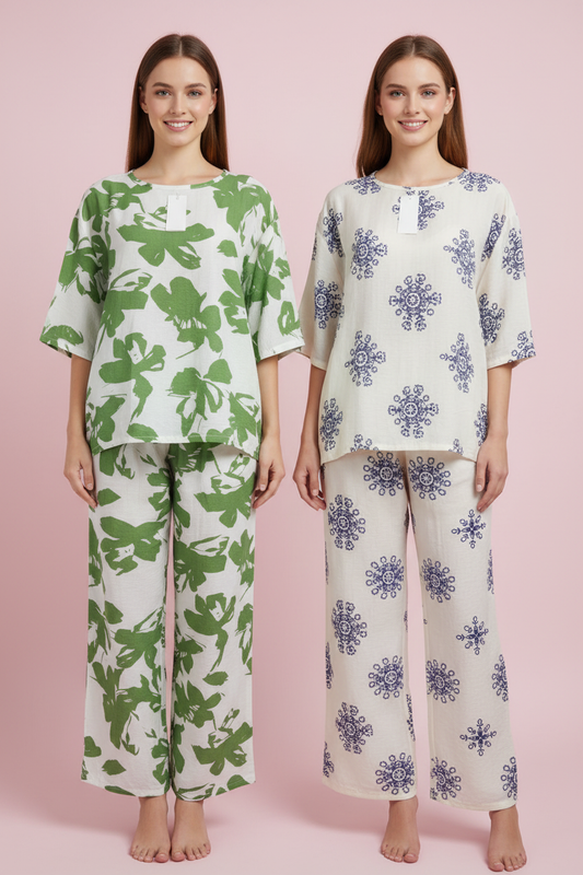 Floral Lounge Sets - Elegant with Models