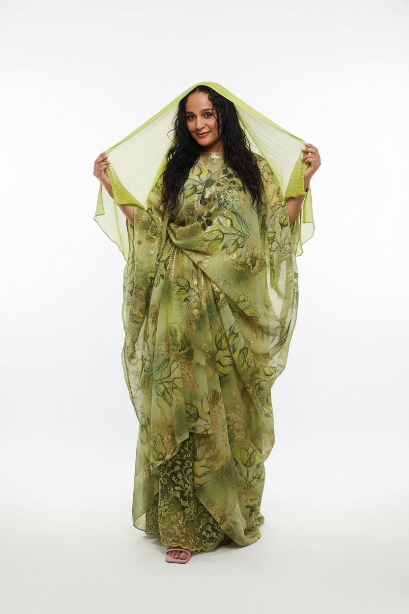 Lime Green Kaftan