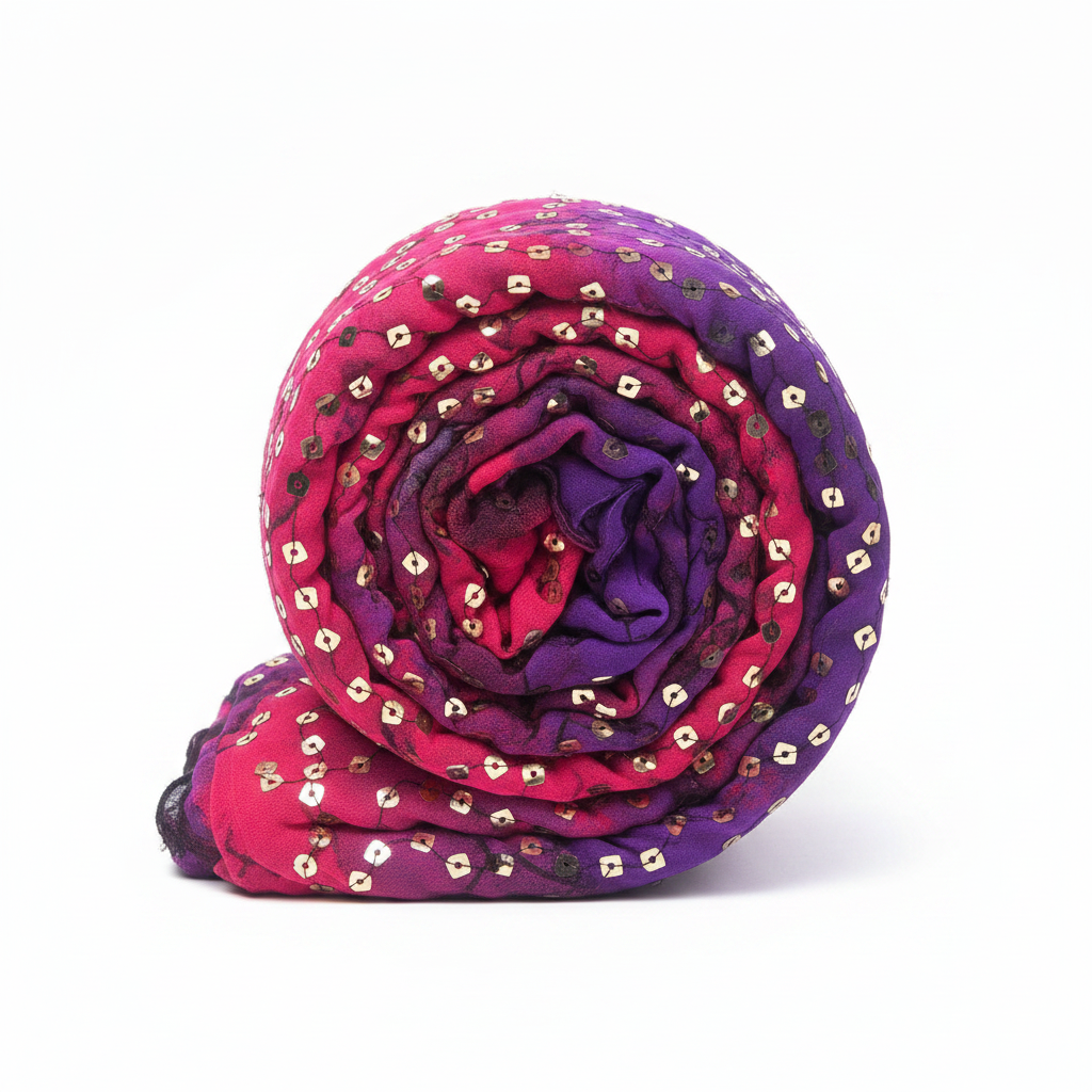 Pink Purple Ombre Sequin Fabric