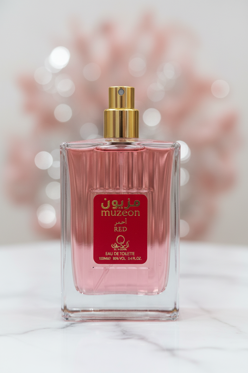 Pink Ribbed Bottle - Elegant Background