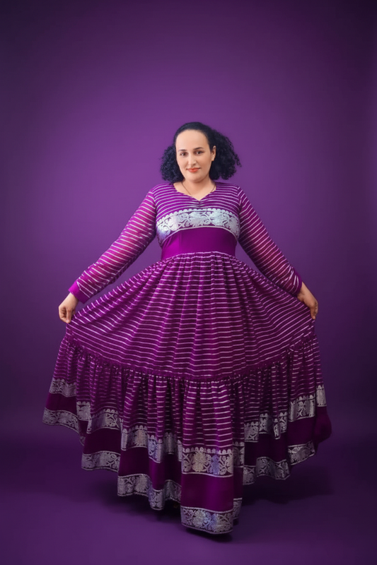 Purple Traditional Dress - High Quality