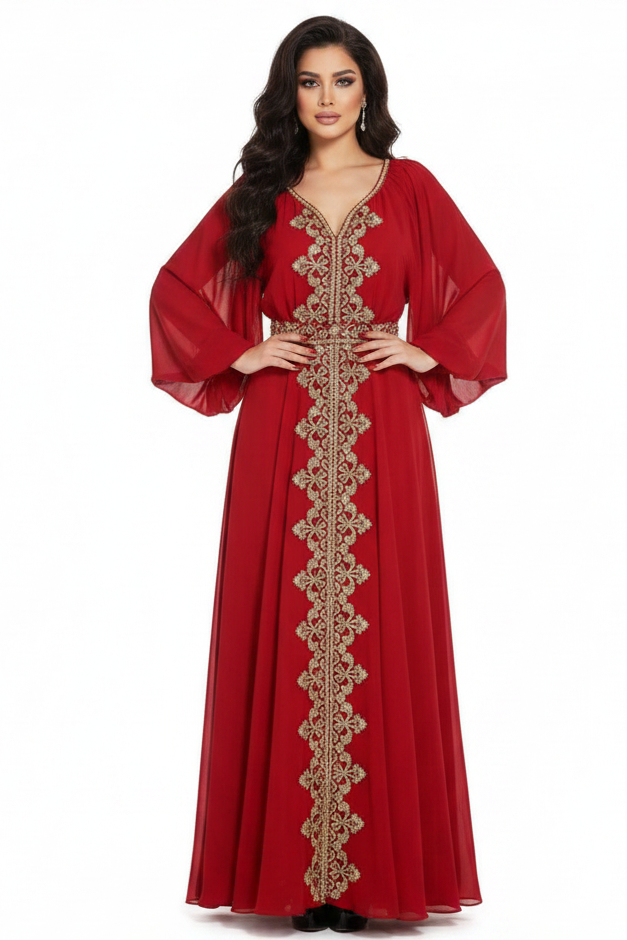 Red Gold Kaftan